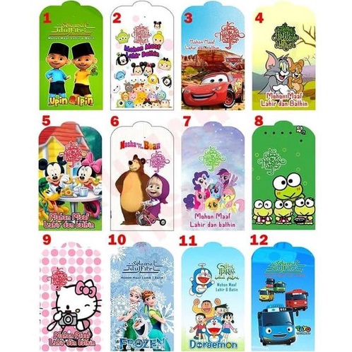 

AMPLOP ANGPAO LEBARAN IDUL FITRI LUCU AMPAU KARAKTER ( isi 100 pcs / 50 pcs)