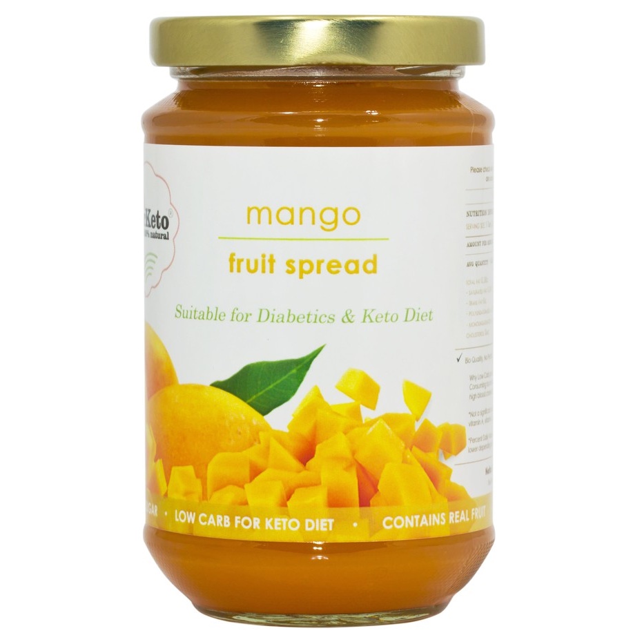 

Freshmax - SuperKeto No sugar added - Low Carb Mango fruitspread- bebas gula Selai Mangga 395g