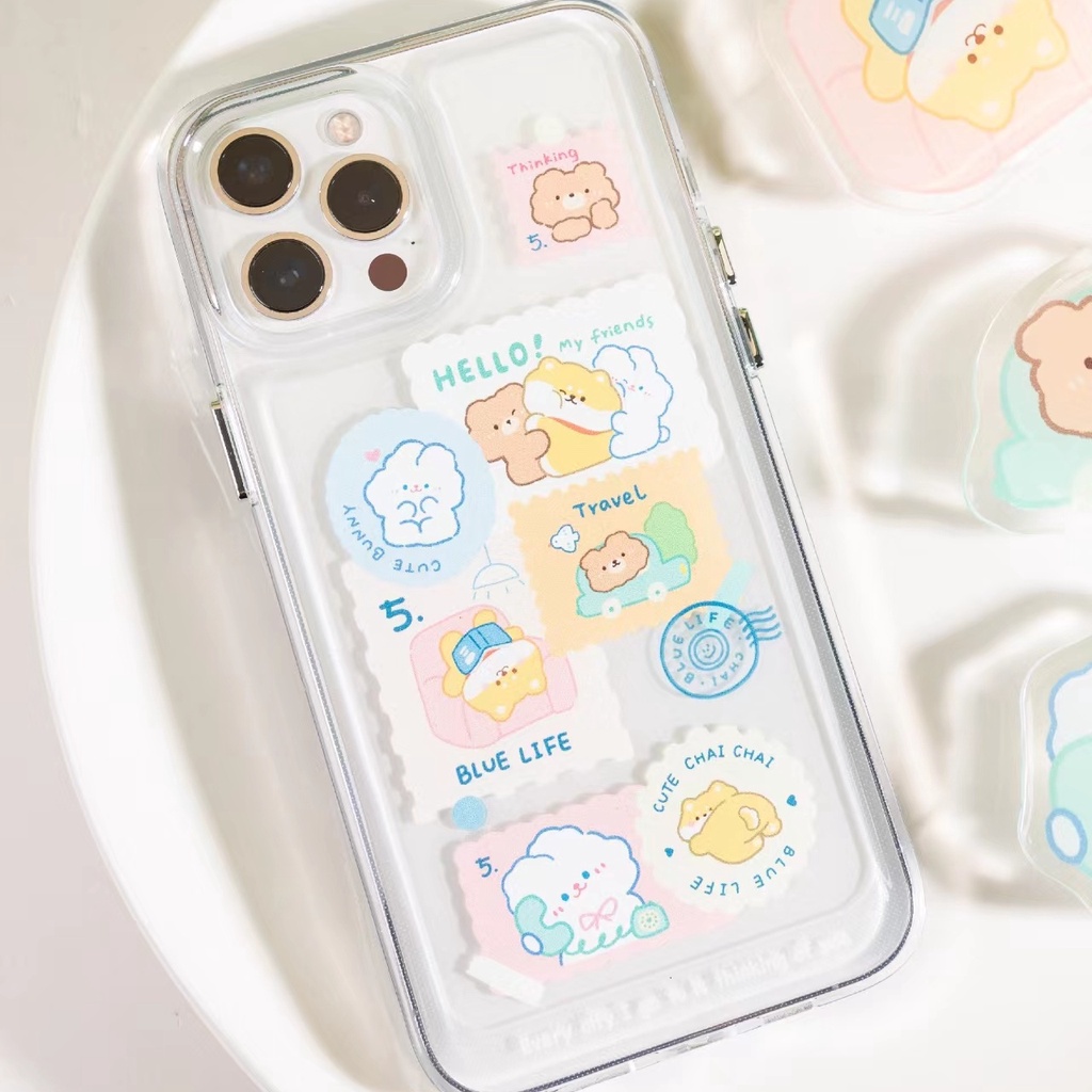 Case Pelindung Bahan Akrilik TPU Untuk iPhone 11 13pro 13prm 12 7Plus xs 8Plus XR 7 8 XR 11pro xs Max 12Pro Max