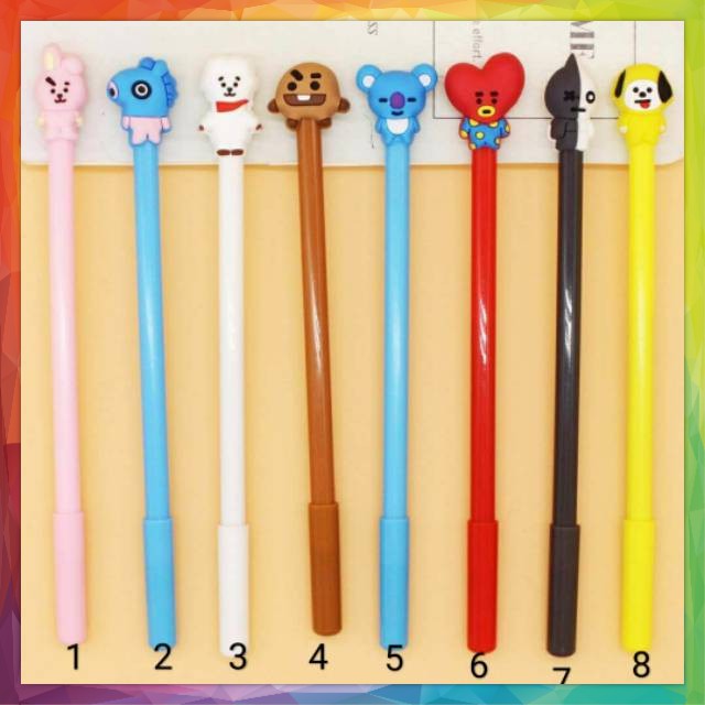 PENA KARAKTER BT21 BTS  KARAKTER LUCU /PULPEN KARAKTER / PEN KARAKTER