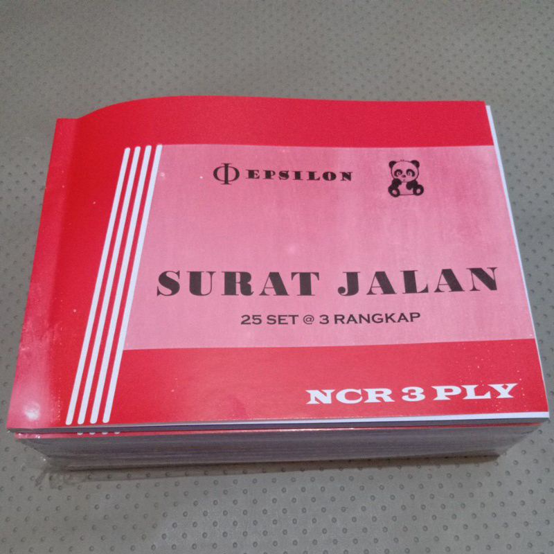 

Surat jalan 3 ply ncr warna merk Epsilon @10 buku