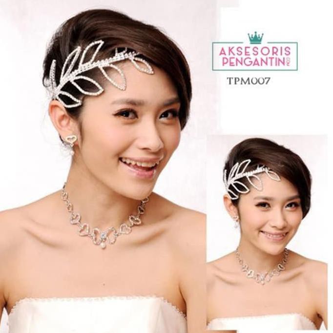 Heboh Tiara Pengantin Modern L Aksesoris Sanggul Rambut Wedding - Tpm  007