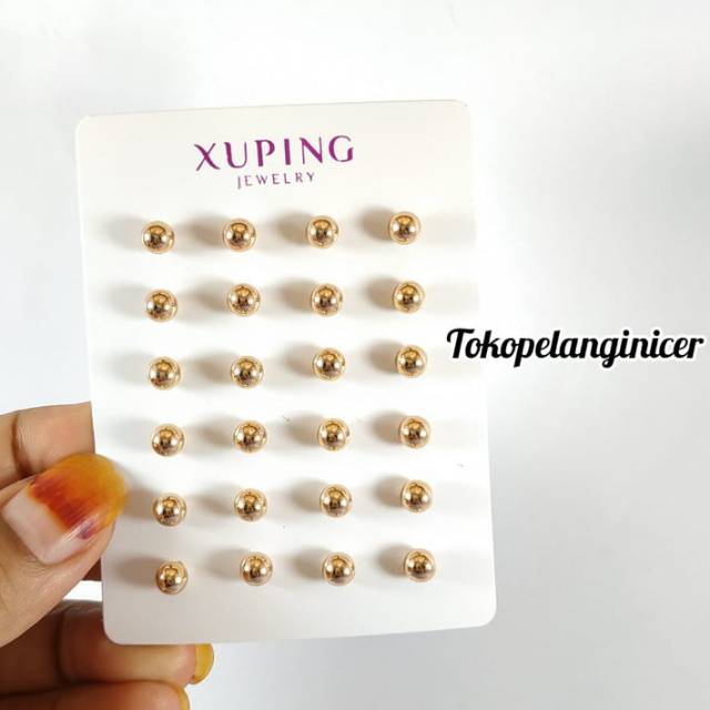 Anting Xuping Model Mata polos satu Anti karat