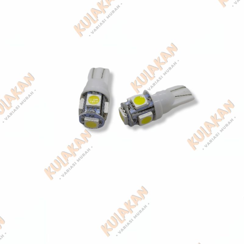 Lampu Senja Motor | Sen Colok 5 Led 5 Mata T10 | Lampu Sign Tancap Jagung Sepasang