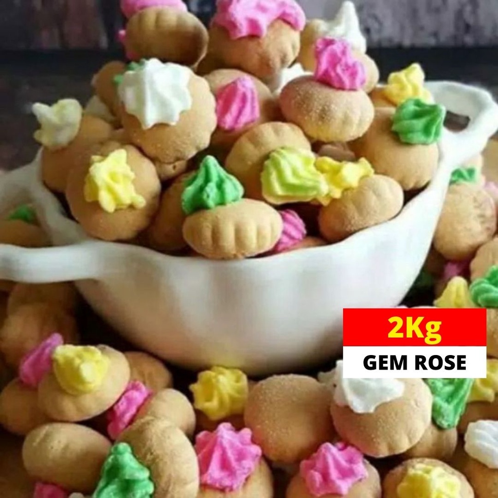 Biskuit Gem Rose Kue Star Gem Kiloan Per-bal 2Kg