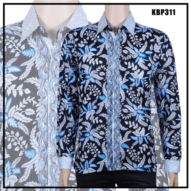 Aljazvian Batik KBP kenongo kemeja panjang padi pekalongan M L XL MURAH KEREN batik pria motif sogan