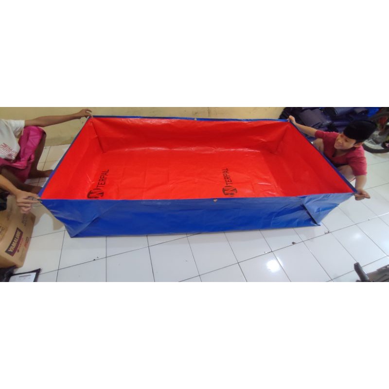 kolam terpal ukuran 200x100x50 a5 ikan lele