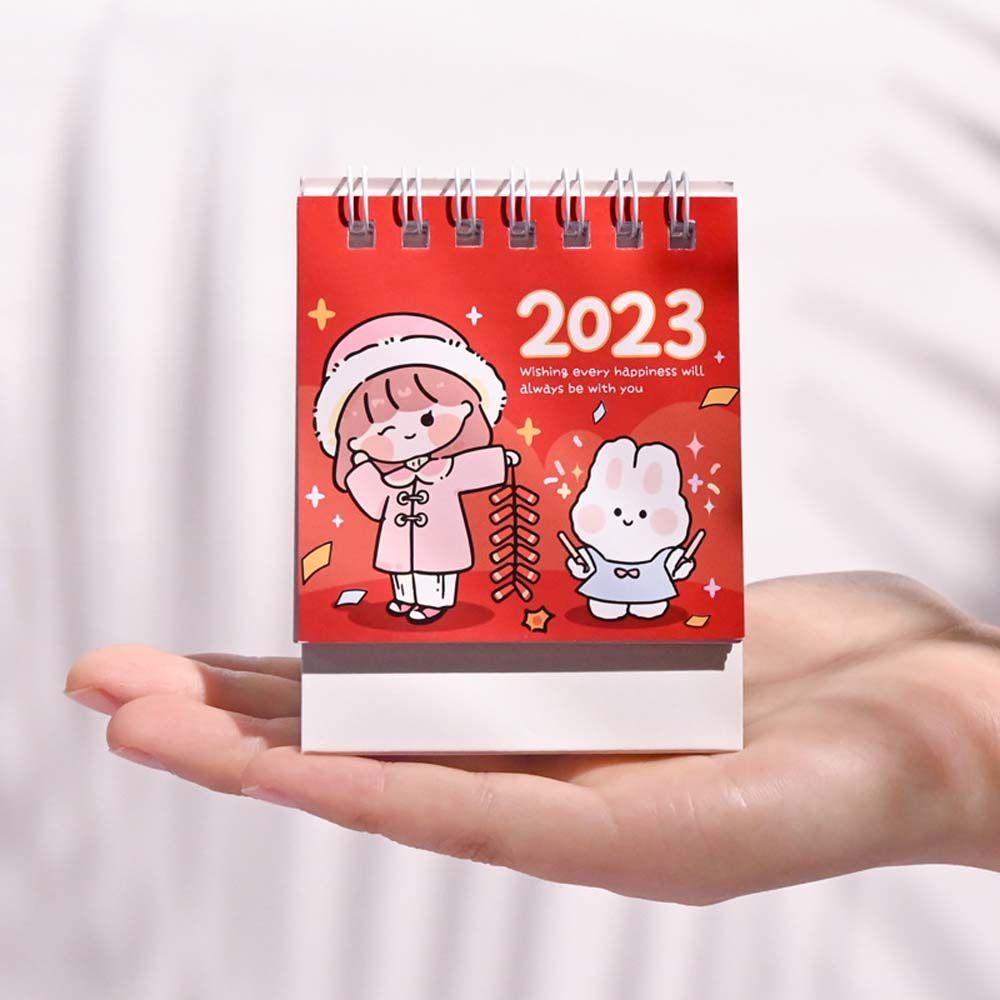 Lanfy 2023kalender Rumah Siswa Sekolah Kelinci Perlengkapan Kantor Stationery Jadwal Organizer Desktop Stationery
