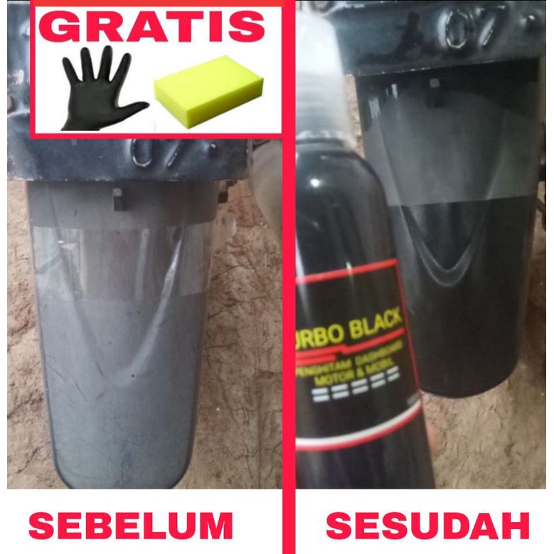 PENGHITAM BODY MOTOR / MOBIL PERMANEN / penghitam dashboard permanen / turbo black /penghitam motor 