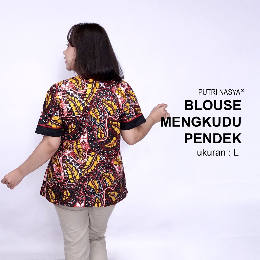 Blouse Batik Big Size Wanita Atasan Batik Jumbo Lengkap S-M-L-XL-2L-3L-4L-5L-6L-7L Model Blus Jumbo Seragam Batik / Atasan Formal Kantor Katun / Pakaian Batik Super Big Kekinian Model Terbaru / Blouse Kerja Wanita Bahan LD 140 Model