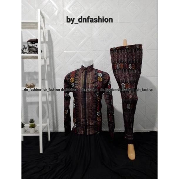 kemeja Batik Lengan Panjang Couple Maron//Kemeja Batik//Rok Plisket//Kemeja Batik Terlaris//Kemeja Batik Modern//Bawahan Tradisional//Kemeja Pesta//Terlaris//COD