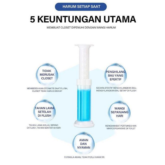 (NCS) Gel Pengharum Closet WC Parfum Pengharum Toilet Gel Cleaner Motif Bunga Suntikan Pewangi Kamar Mandi