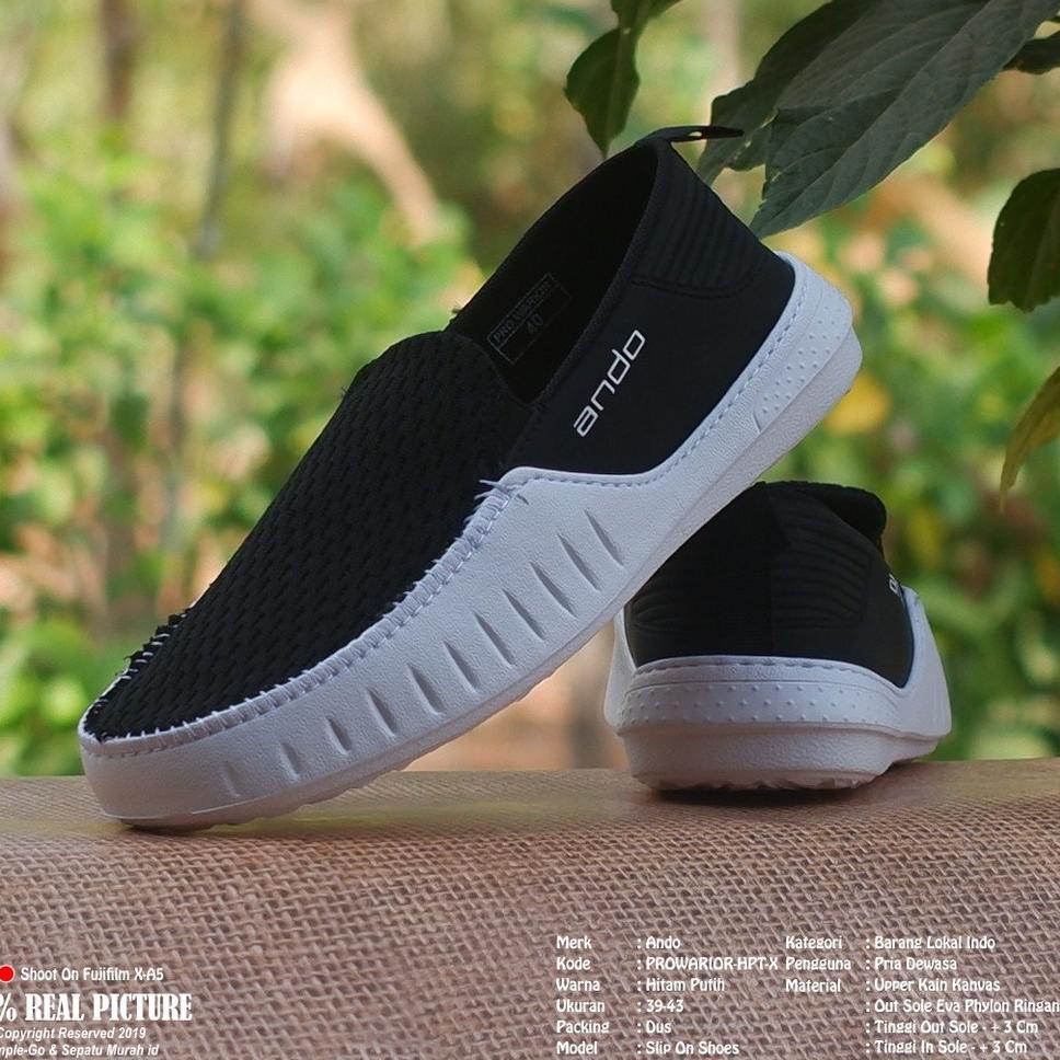 SEPATU SLIP ON PRIA - SEPATU COWOK SLIP-ON ANDO PRO WARIOR NEO 39-43 U4Z4