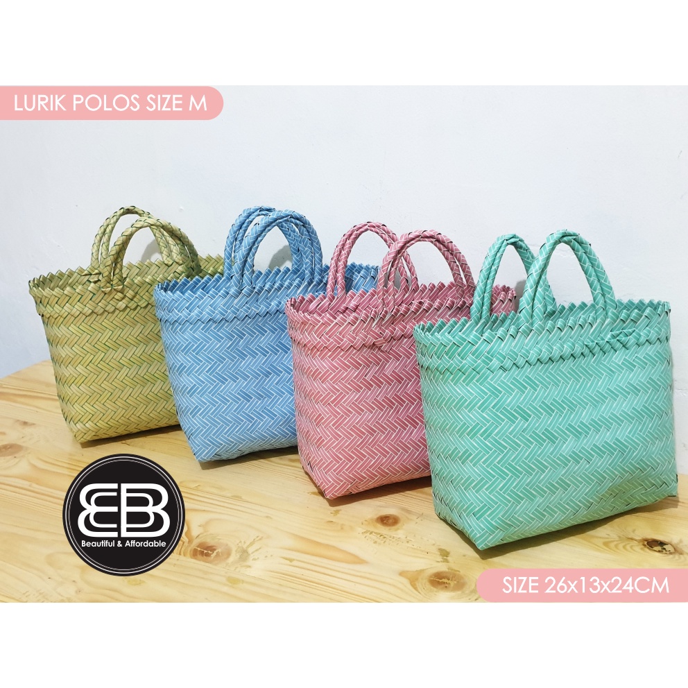 Tas Anyaman Plastik | Tas Lurik Polos Size M