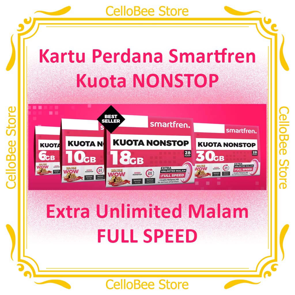 Kartu Perdana Smartfren Kuota NonStop / Unlimited Series ...