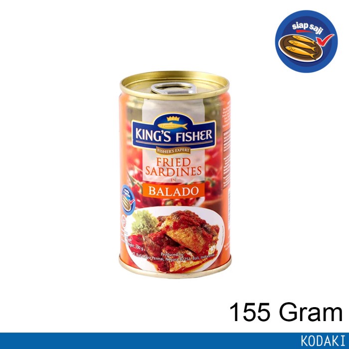 

sa2011aa King'S Fisher Sarden Goreng Mini Rasa Saus Balado Makanan Kaleng 155 G Xa20X1