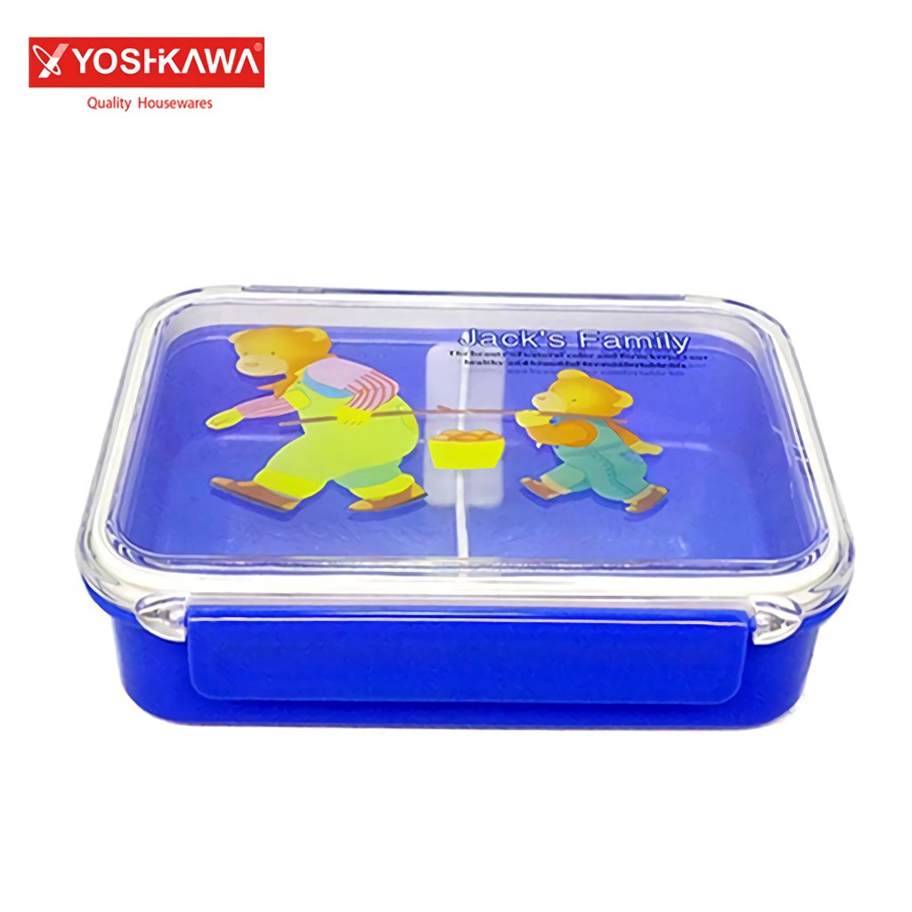 

YOSHIKAWA Tempat Makan 16 CM Sekat Lepas Pasang EVL-LB-01 Biru
