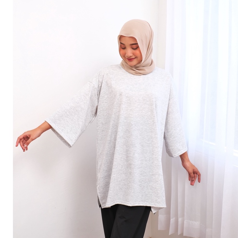 KAOS BUSUI OVERSIZE BASIC POLOS Jumbo || Busui NonBusui Hijab Friendly