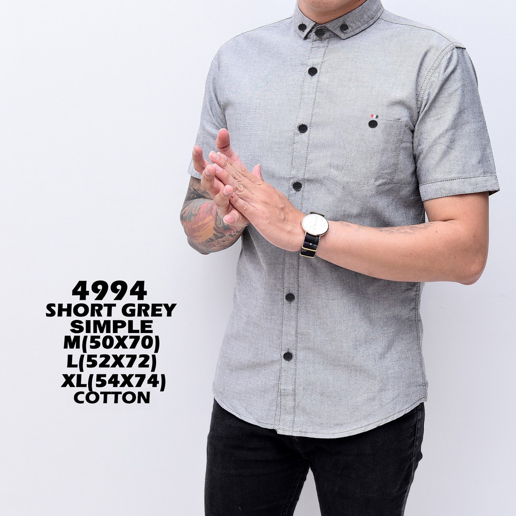 4994 Baju Hem Kemeja Kantor Pria Cowok Lengan Pendek 4994 Baju Hem Kemeja Kantor Pria Cowok Lengan Pendek