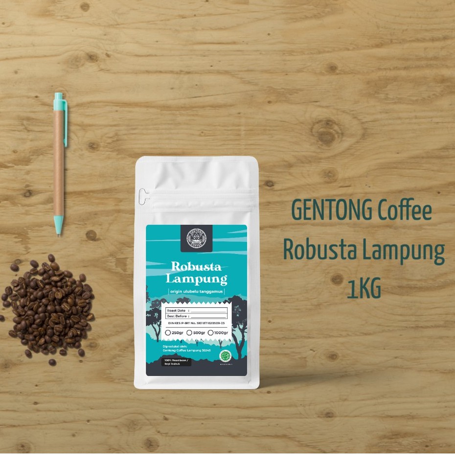 

Biji Roastedbean kopi bubuk Robusta Lampung premium 1kg