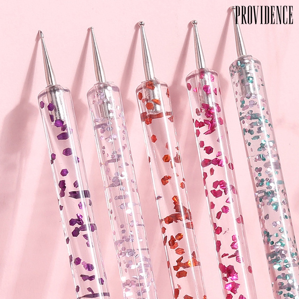 Providence 5Pcs/Set Nail Pen Long Lifespan Easy to Use Acrylic Double-Head Nail Art Drawing Liner for Beauty