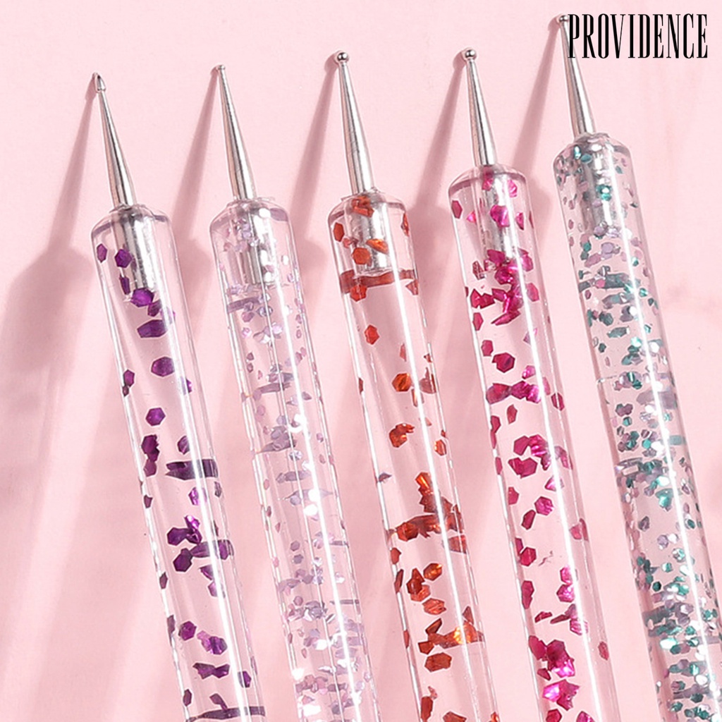 Providence 5Pcs/Set Nail Pen Long Lifespan Easy to Use Acrylic Double-Head Nail Art Drawing Liner for Beauty