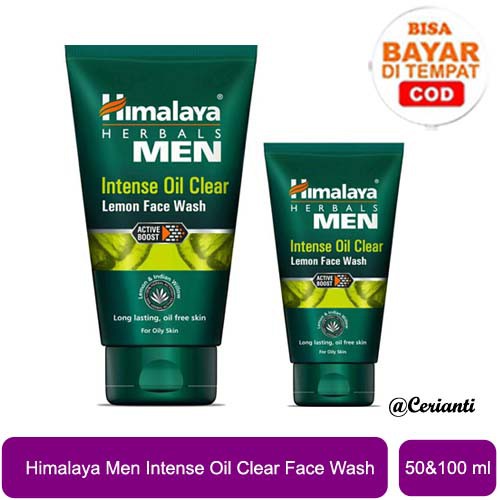 Himalaya Men Intense Oil Clear Lemon Face Wash 50ml 100ml