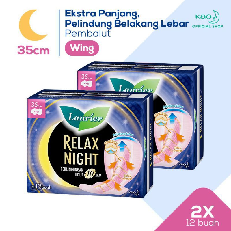 Laurier relax pembalut wanita soptek 35cm 12s