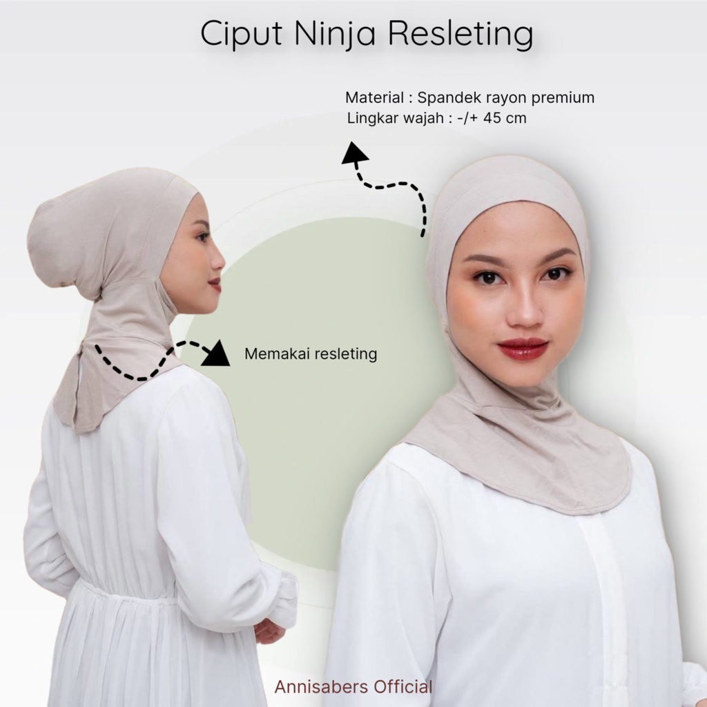 HOT PROMO !!! Ciput ninja premium/ Ciput ninja resleting/ Inner ninja rayon resleting