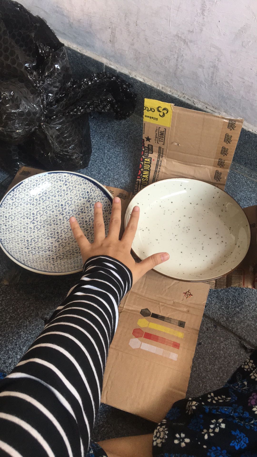 Mangkok Salad Motif / Mangkok Keramik Motif / Mangkok Keramik