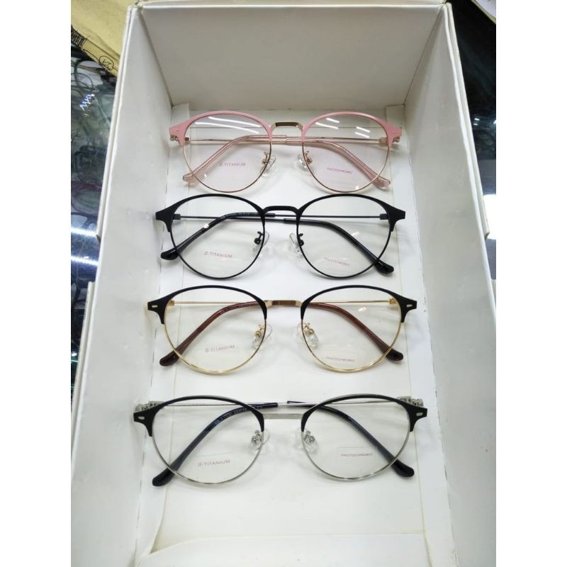 FRAME KACAMATA WANITA BEST SELLER 1920 + LENSA PHOTOCROMIC ( NORMAL ) NO MINUS &amp; RADIASI | FASHION