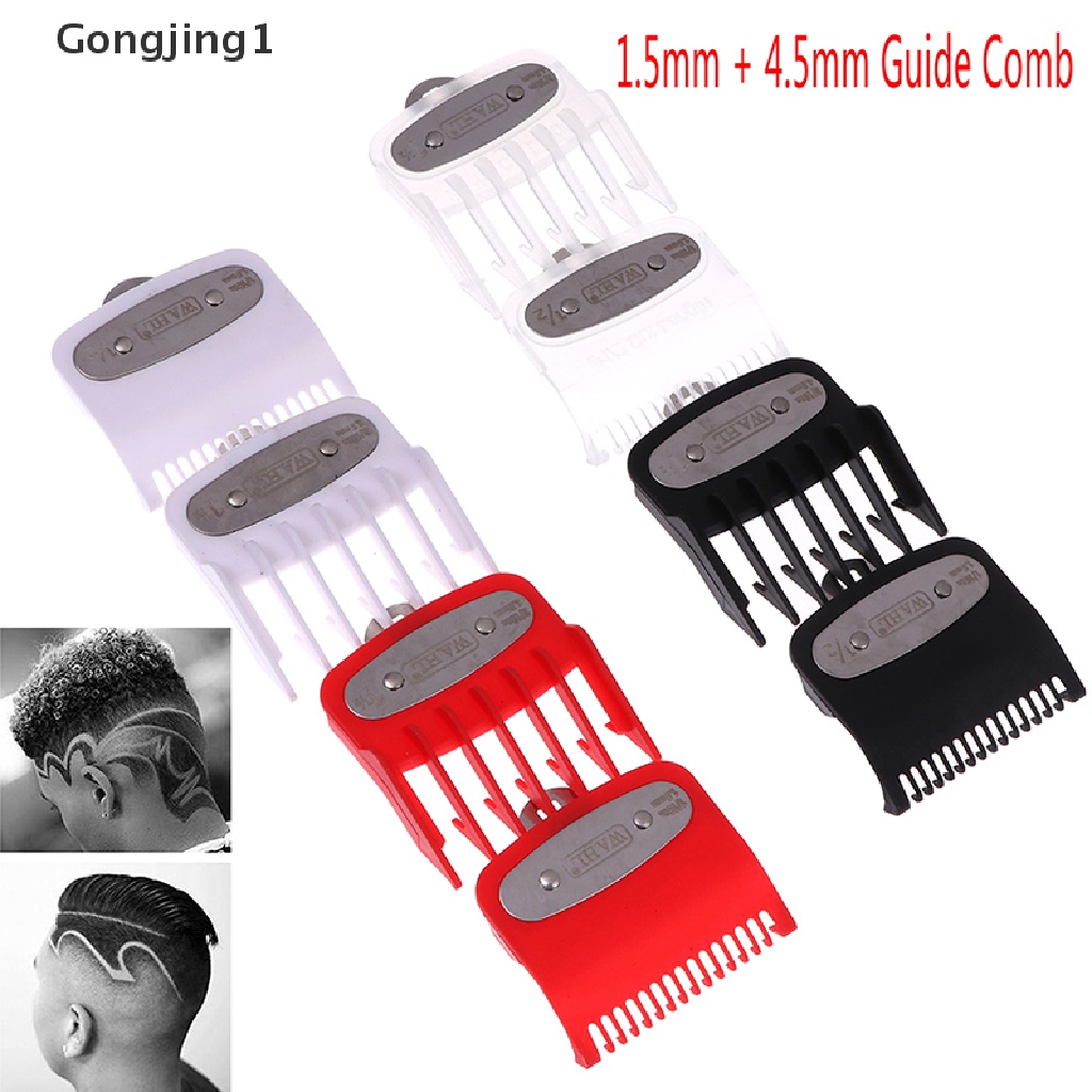 Gongjing1 Set Sisir Panduan Ukuran 1.5mm + 4.5mm Dengan Holder Metal Untuk Clipper