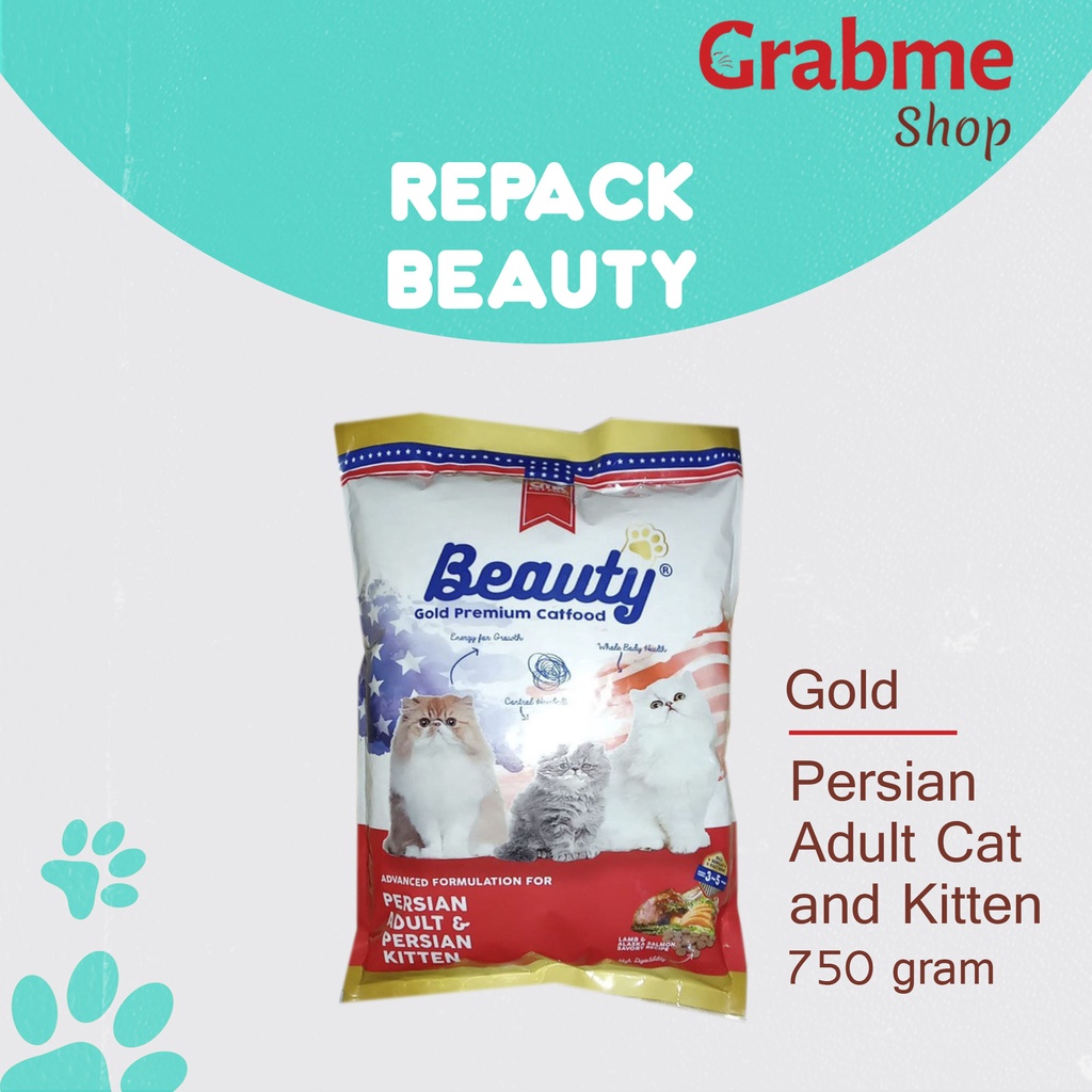 Makanan Kucing kering BEAUTY Premium 800gr - 1kg &amp; BEAUTY Gold 750gr Adult dan Kitten