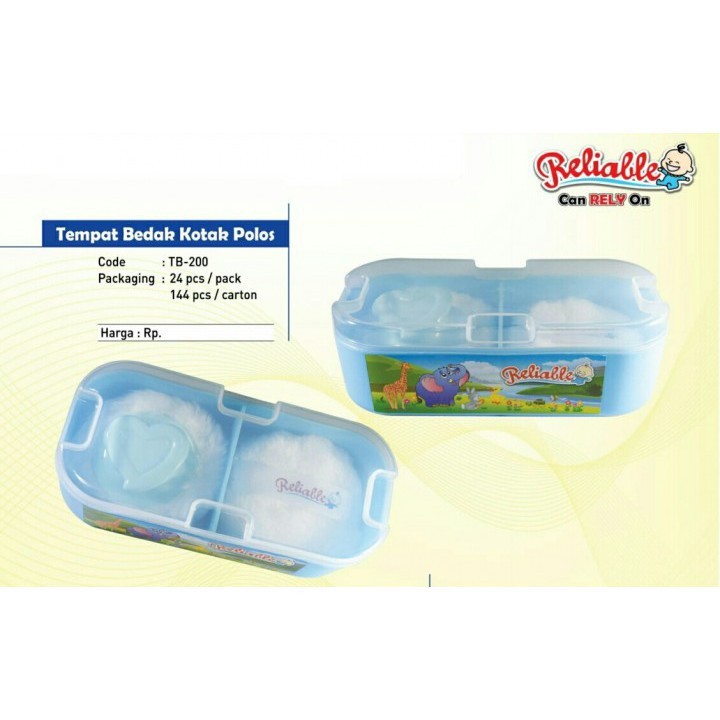 TEMPAT BEDAK DOUBLE RELIABLE BPA FREE