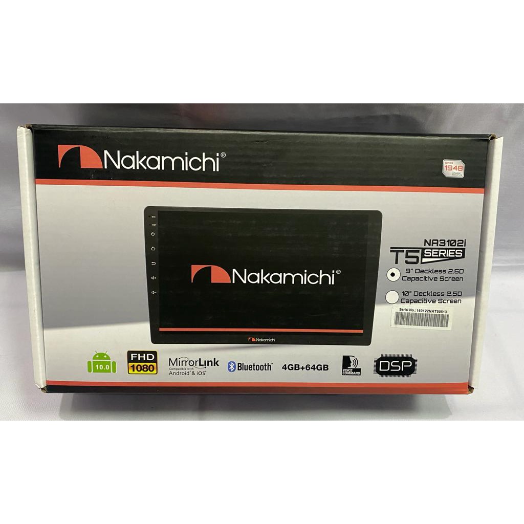 Nakamichi NA3102i T5 Android 9 inch Ram 4GB Rom 64GB Head unit 9inch