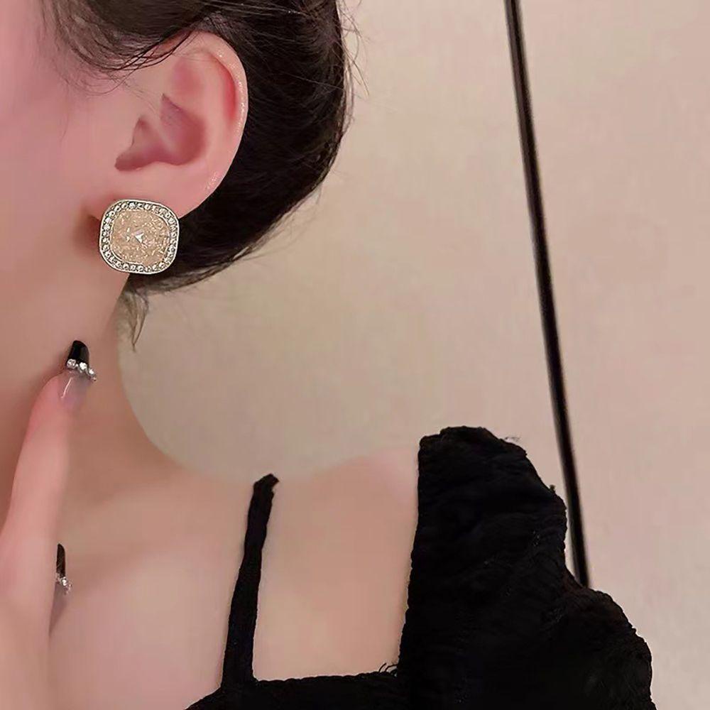 NEEDWAY Anting Berlian Trendi Hadiah Mewah Elegan Perempuan Indah Gadis Wanita Anting Pejantan