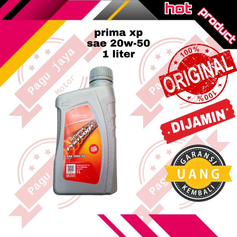 oli mesin pertamina prima xp 1 liter sae 20w50 ORIGINAL