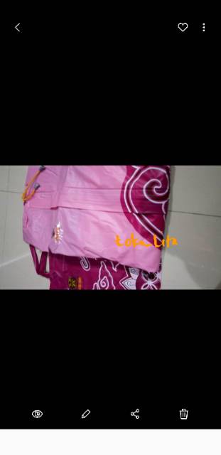 Jas Hujan Wanita Pria Dewasa Jaket Celana Stelan Motif Batik Indonesia Merk Tiger Head ( Baju + Celana )