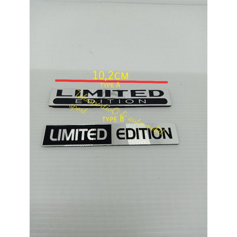 EmbLem Tulisan Lambang stiker huruf Logo limited edition 3D 2model tempel bahan aluminium