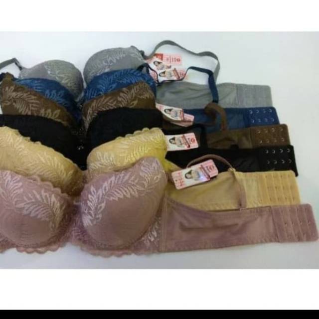 BRA ELENA BH BRUKAT DENGAN KAWAT BUSA TIPIS KAIT 3 ELENA 24005