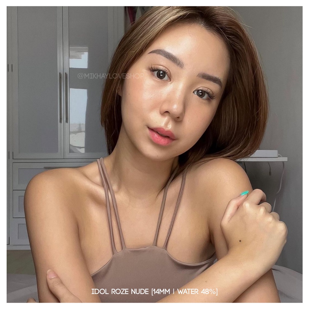 MIKHAYLOVESHOP Softlens Idol Roze Nude (Brown) | EOS Princess