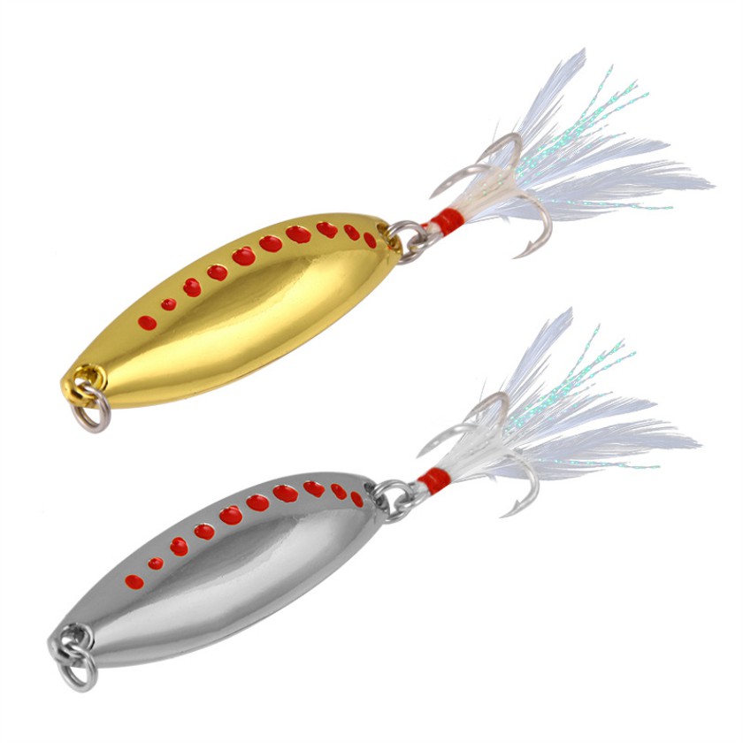 2Pcs Spoon Spinner Umpan Pancing 2.5/5/7.5/10/15/20g Swimbait Fishing Lure Ikan Bass Bait Jigging