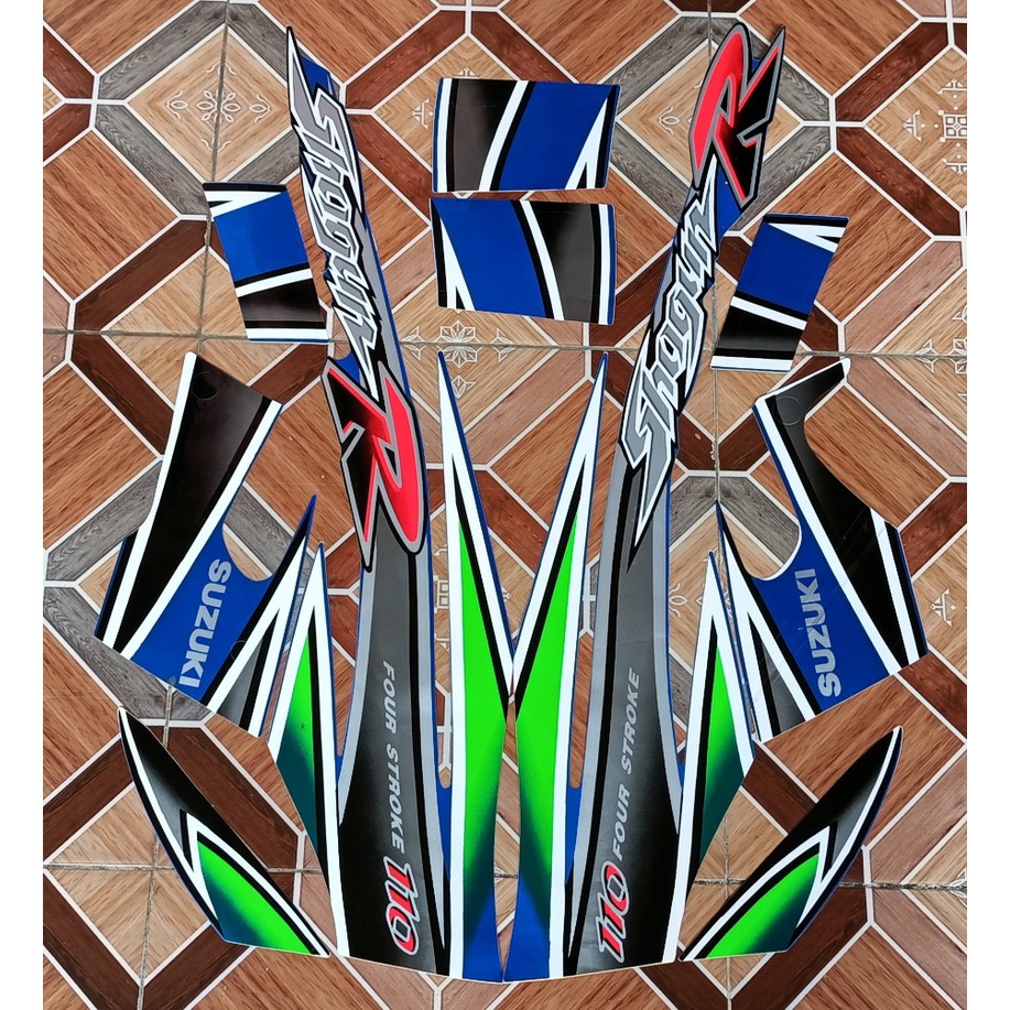 stiker striping body motor suzuki shogun 110r 2003