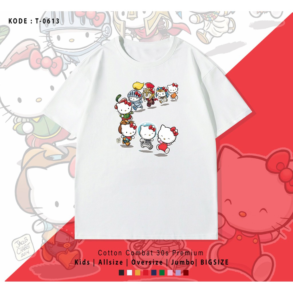 HELLO KITTY T0613 / COUPLE KAOS / T-SHIRT / TERMURAH DISNEY BESTSELLER / CUSTOM / TUMBLR TEE