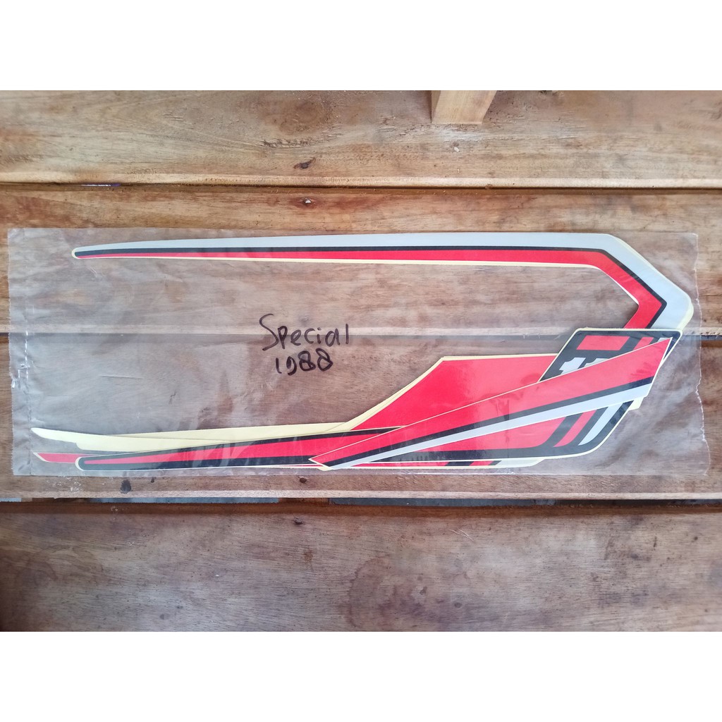 Striping Rxs 1988 Sticker Body Rx Spesial 1988 Merah