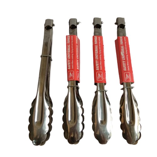 Capit Makanan Stainless Uk Sedang Tongs Snack Cook Penjepit Makanan