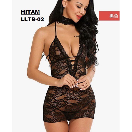 Lingerie Black Hauss Transparan New Model Baru