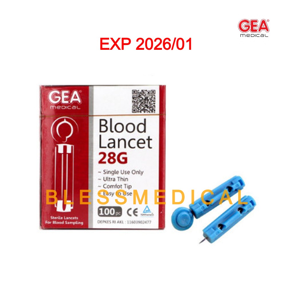 GEA Medical Blood Lancet 28 G/Lancet Darah