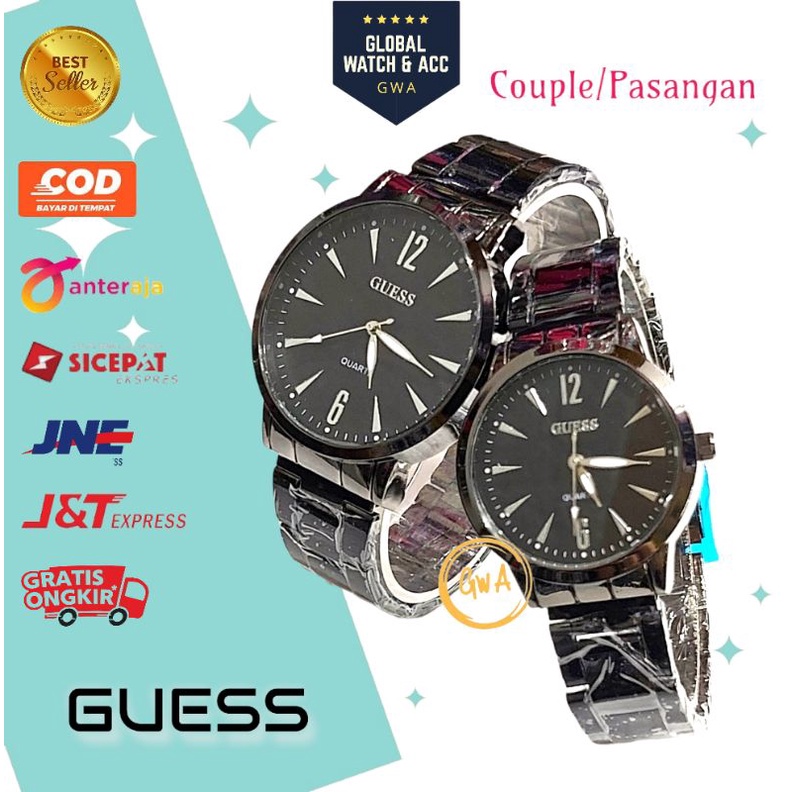 Jam Tangan Rantai Couple Pria Wanita Stainless Classic Model