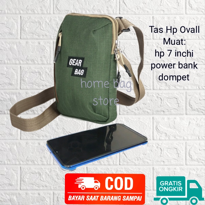 Tas Selempang Pria Tas Leher hp Sling bag Mini Tas hp Selempang tas hp cowok Tas Hp 7 inci Murah